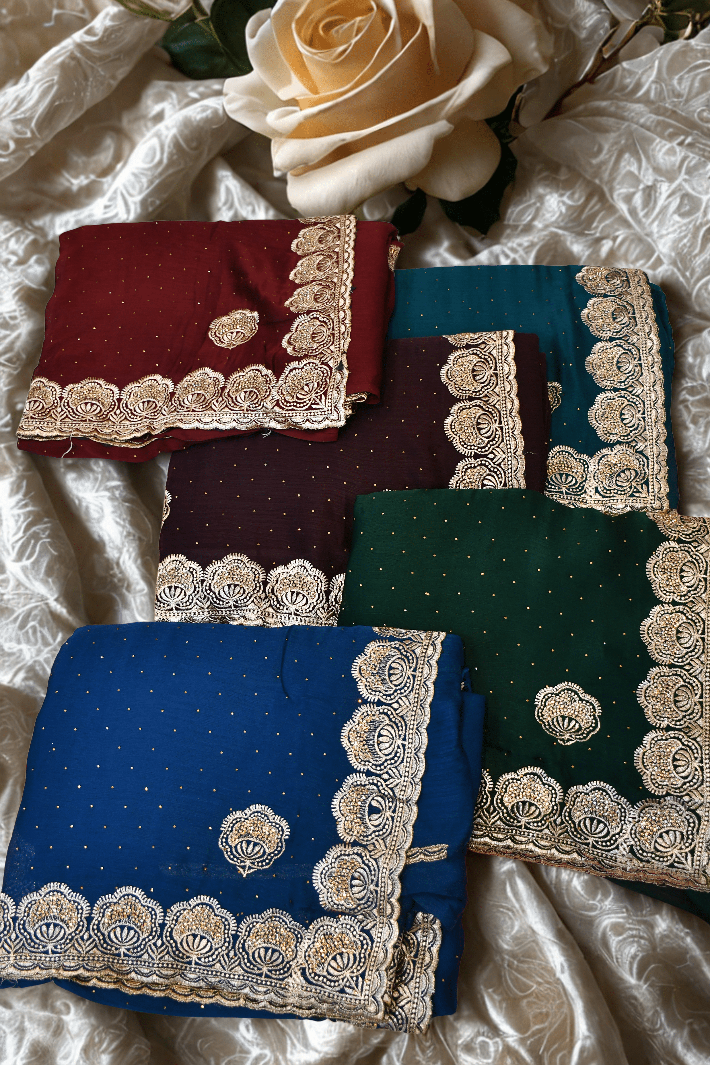 EXCLUSIVE  FANCY CHIFFON SAREE WITH BLOUSE