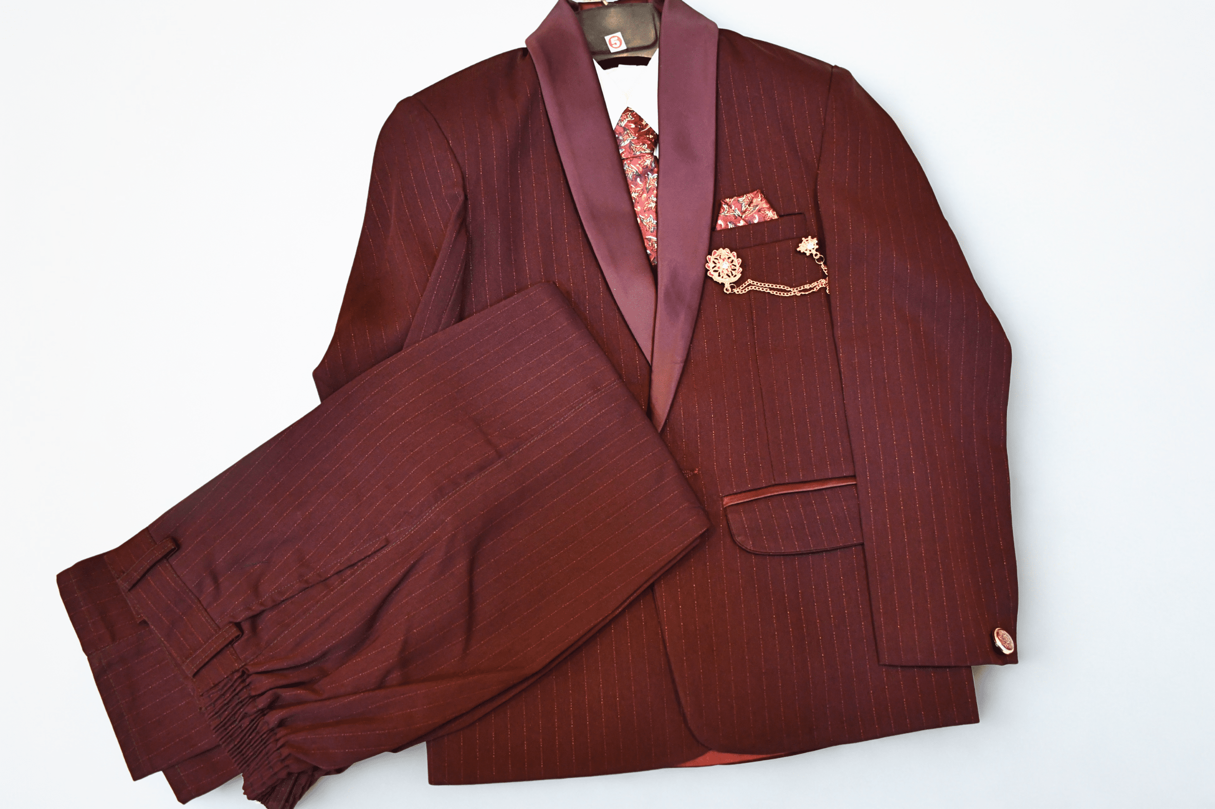 Kids Boys 3 Piece Suit, Set of Coat Pant, Shirt and Tie