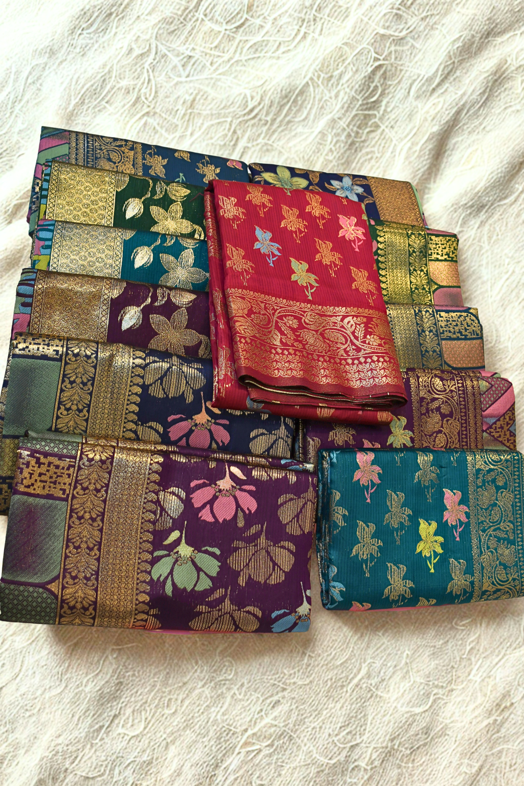 COPER SILK SAREE WITH BLOUSE