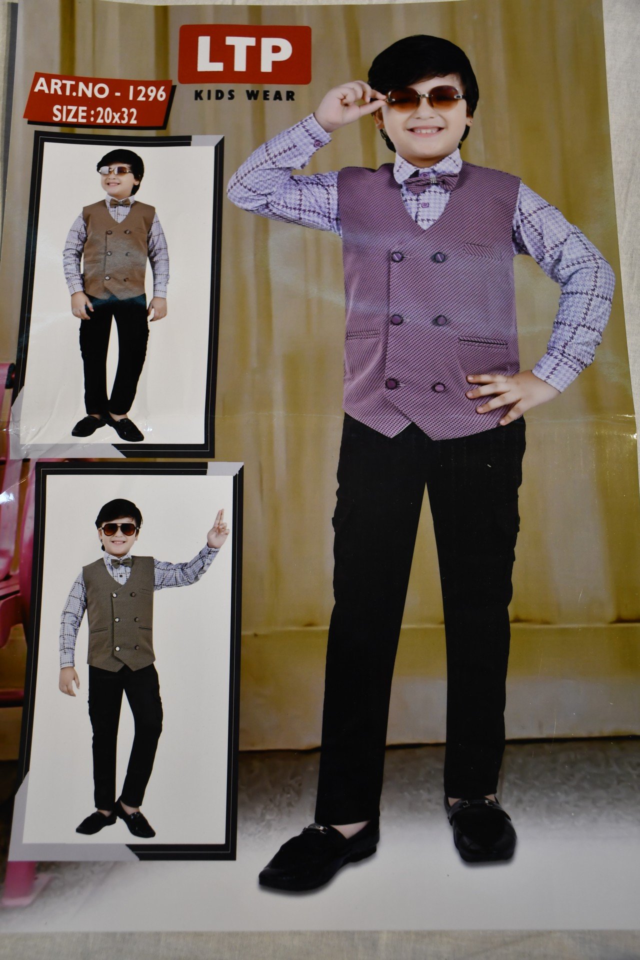 kids baba suit with 3 pies and cargo jeans