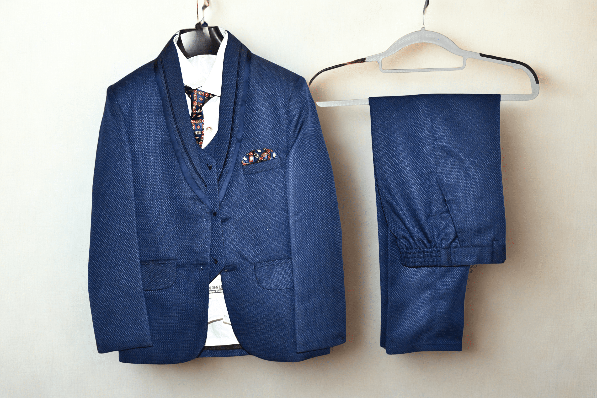 Kids Boys 3 Piece Suit, Set of Coat Pant, Shirt and Tie