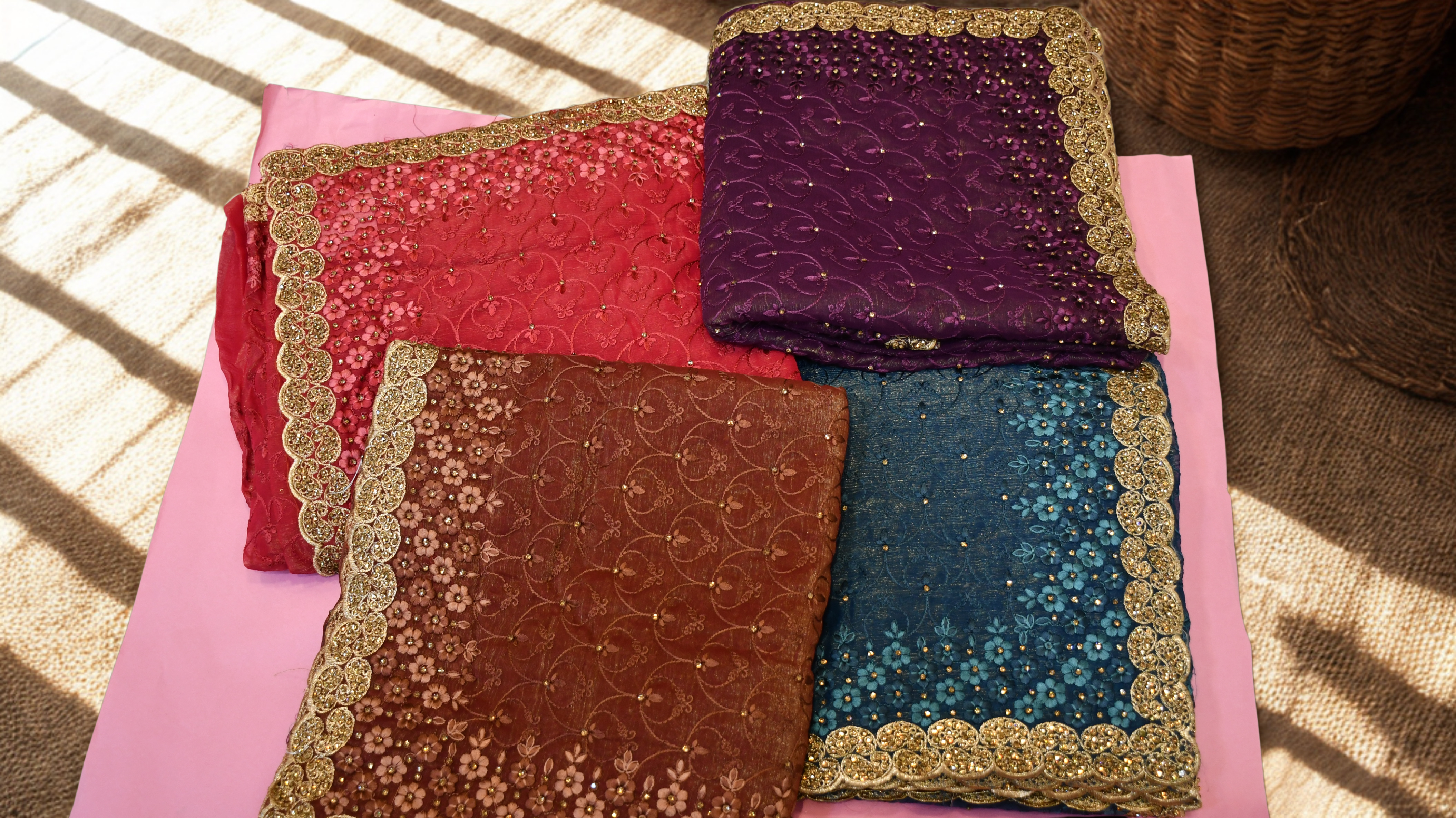 FANCY EXCLUSIVE JARI AND STONE WORK SAREE WITH BLOUSE